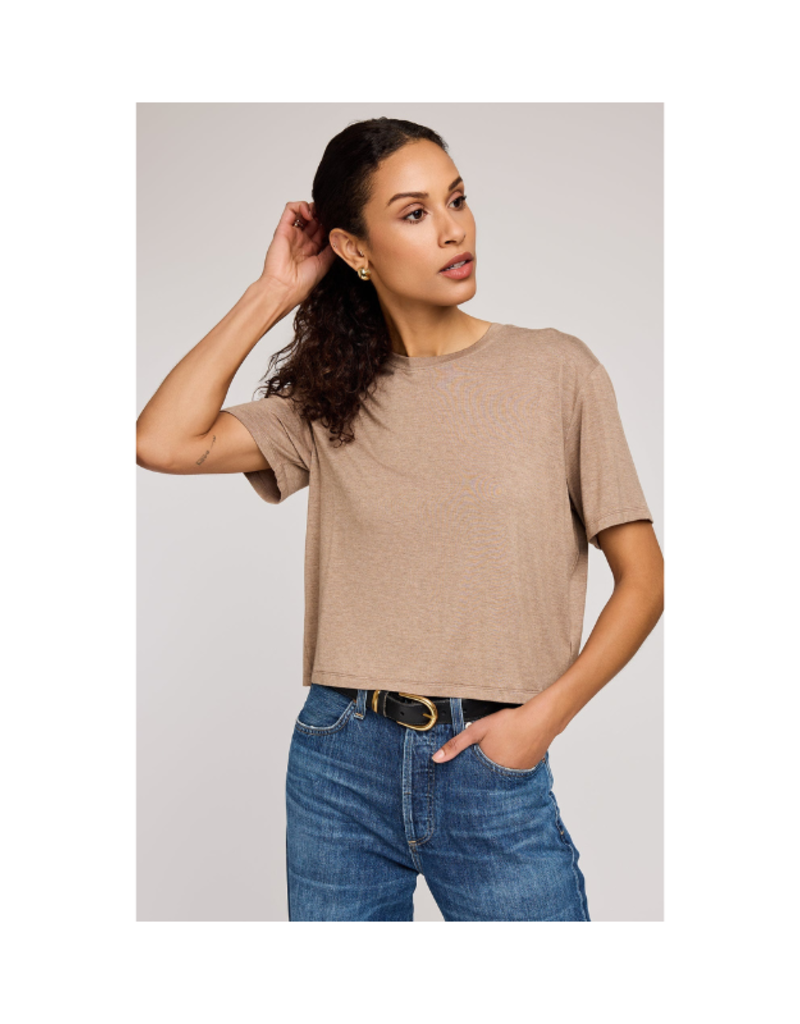 Gentle Fawn Jaxon Tee in Heather Khaki by Gentle Fawn