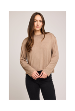 Gentle Fawn Indy Longsleeve Top in Heather Khaki by Gentle Fawn