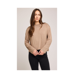 Gentle Fawn Indy Longsleeve Top in Heather Khaki by Gentle Fawn