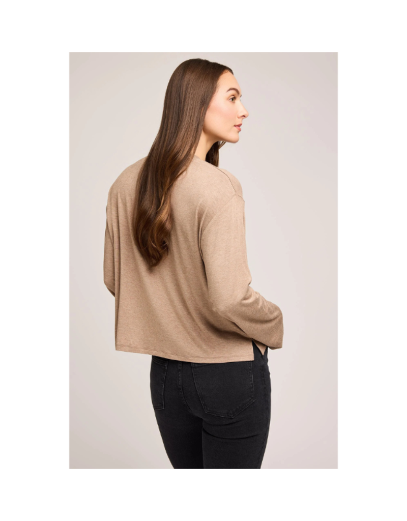 Gentle Fawn Indy Longsleeve Top in Heather Khaki by Gentle Fawn