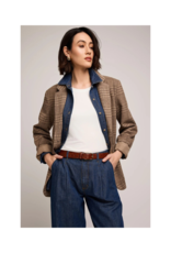 Gentle Fawn Sapphira Blazer Coat in Chocolate Clencheck by Gentle Fawn