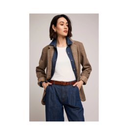 Gentle Fawn Sapphira Blazer Coat in Chocolate Clencheck by Gentle Fawn
