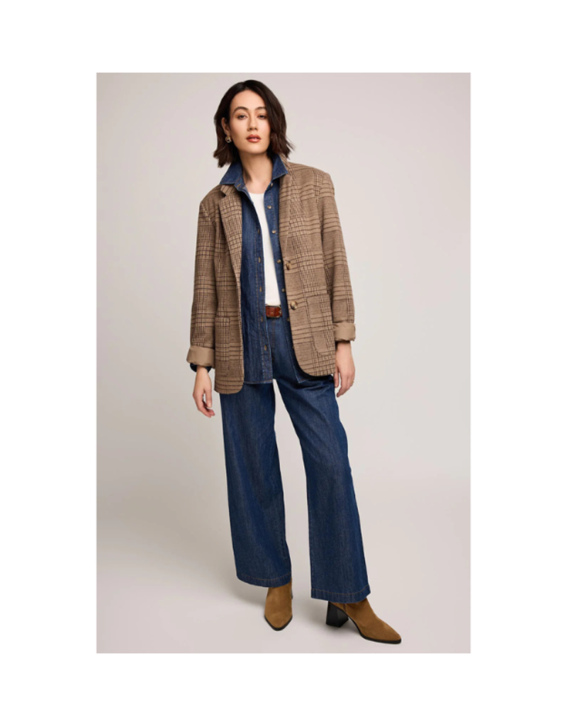 Gentle Fawn Sapphira Blazer Coat in Chocolate Clencheck by Gentle Fawn