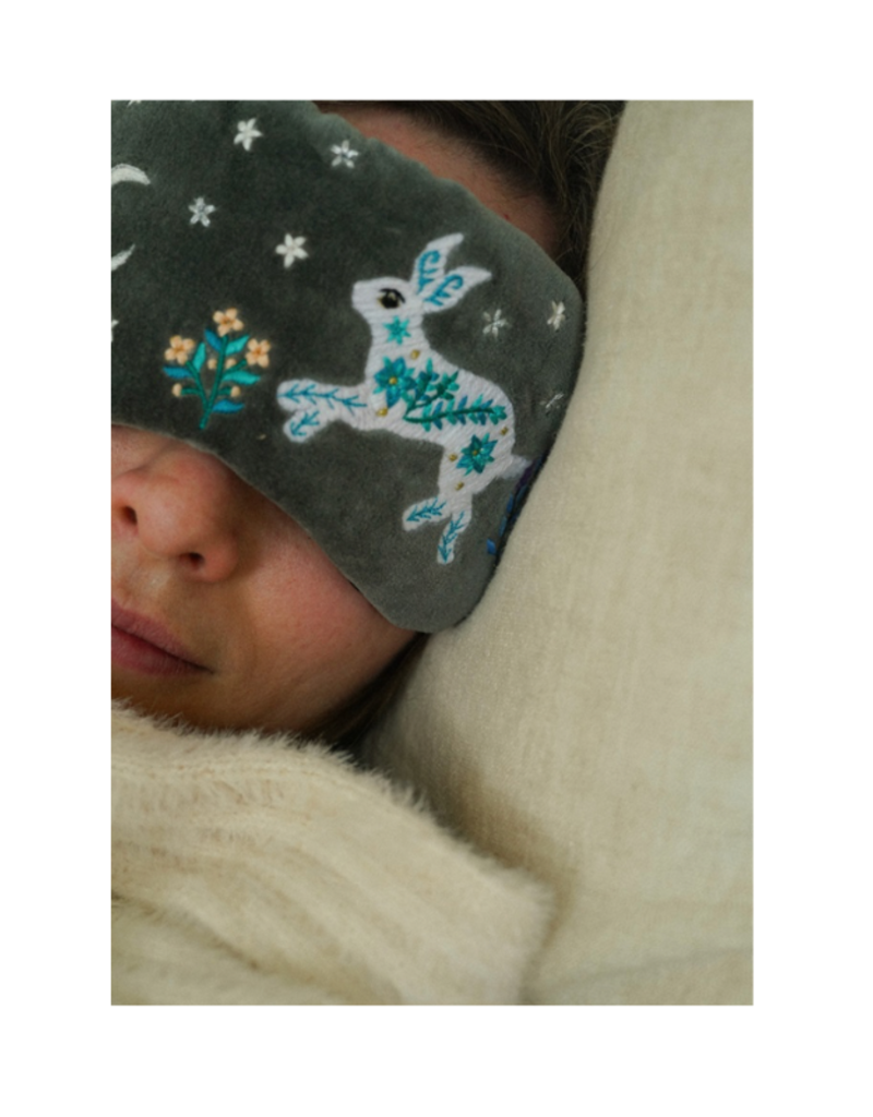 Indaba Trading Celestial Rabbit Velvet Eye Mask