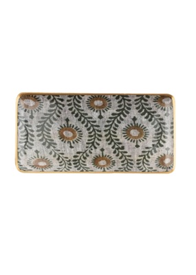 Indaba Trading Indira Enameled Rectanlge Tray Large