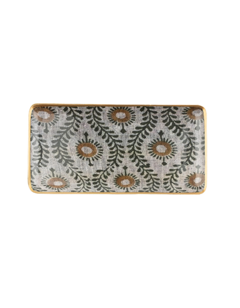Indaba Trading Indira Enameled Rectanlge Tray Large