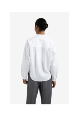 YAYA Poplin Blouse with Front Pleat Pure White by YAYA