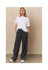 YAYA Jersey Top with Folded Detail Pure White by YAYA