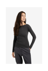 YAYA Light Structured Knit Top in Oyster Black by YAYA