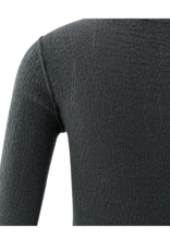 YAYA Light Structured Knit Top in Oyster Black by YAYA