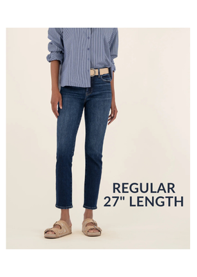 Kut from the Kloth Reese High Rise Fab Ab Ankle Straight Regular 27" in Enchantment by Kut from the Kloth