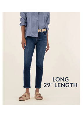 Kut from the Kloth Reese High Rise Fab Ab Ankle Straight Long 29" in Enchantment by Kut from the Kloth