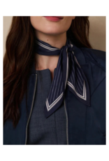 YAYA Striped Small Scarf in Inkwell Blue by YAYA
