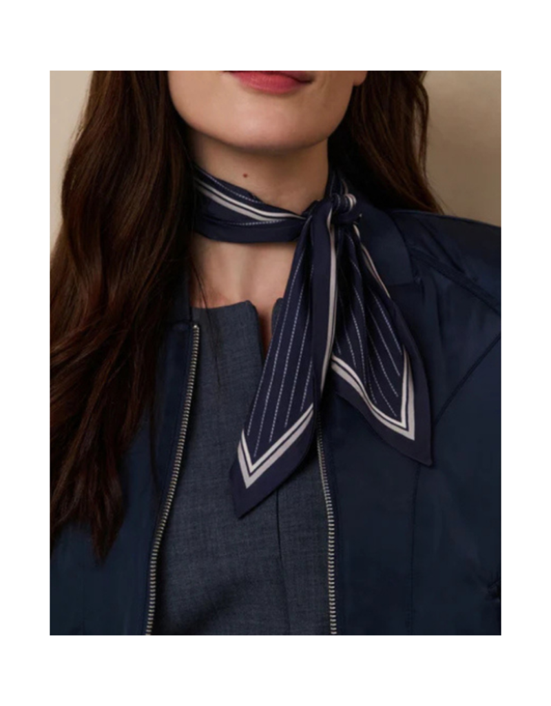 YAYA Striped Small Scarf in Inkwell Blue by YAYA