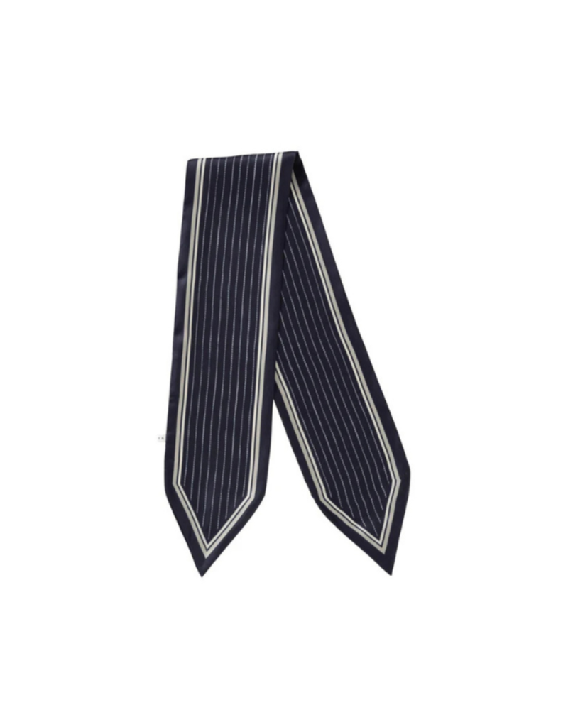 YAYA Striped Small Scarf in Inkwell Blue by YAYA