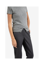 YAYA Shortsleeve Knit Top in Grey Melange by YAYA