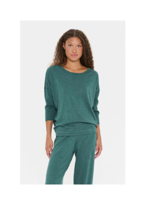 Saint Tropez Mila Round Neck Pullover in June Bug Melange Saint Tropez by