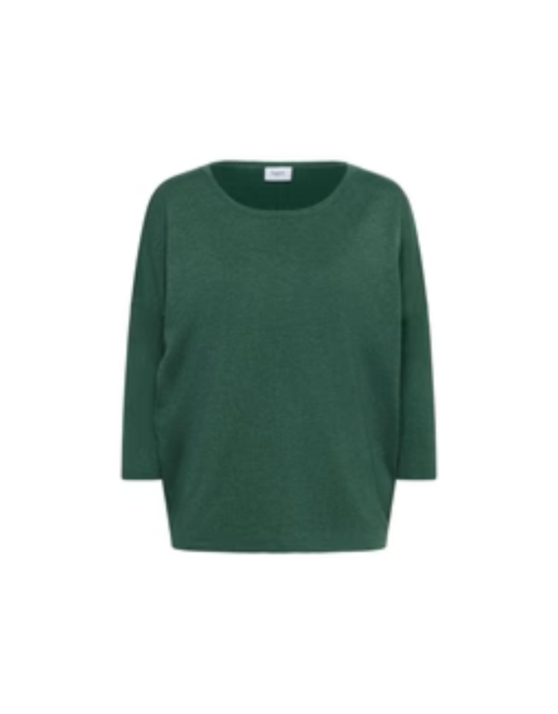 Saint Tropez Mila Round Neck Pullover in June Bug Melange Saint Tropez