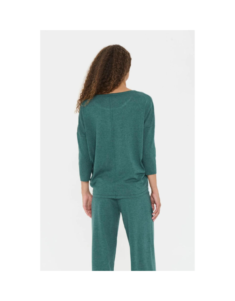 Saint Tropez Mila Round Neck Pullover in June Bug Melange Saint Tropez