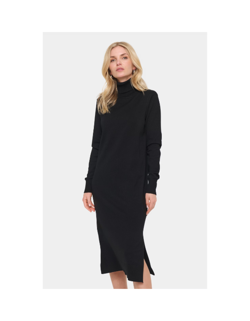 Saint Tropez Mila Turtleneck Long Dress in Black by Saint Tropez