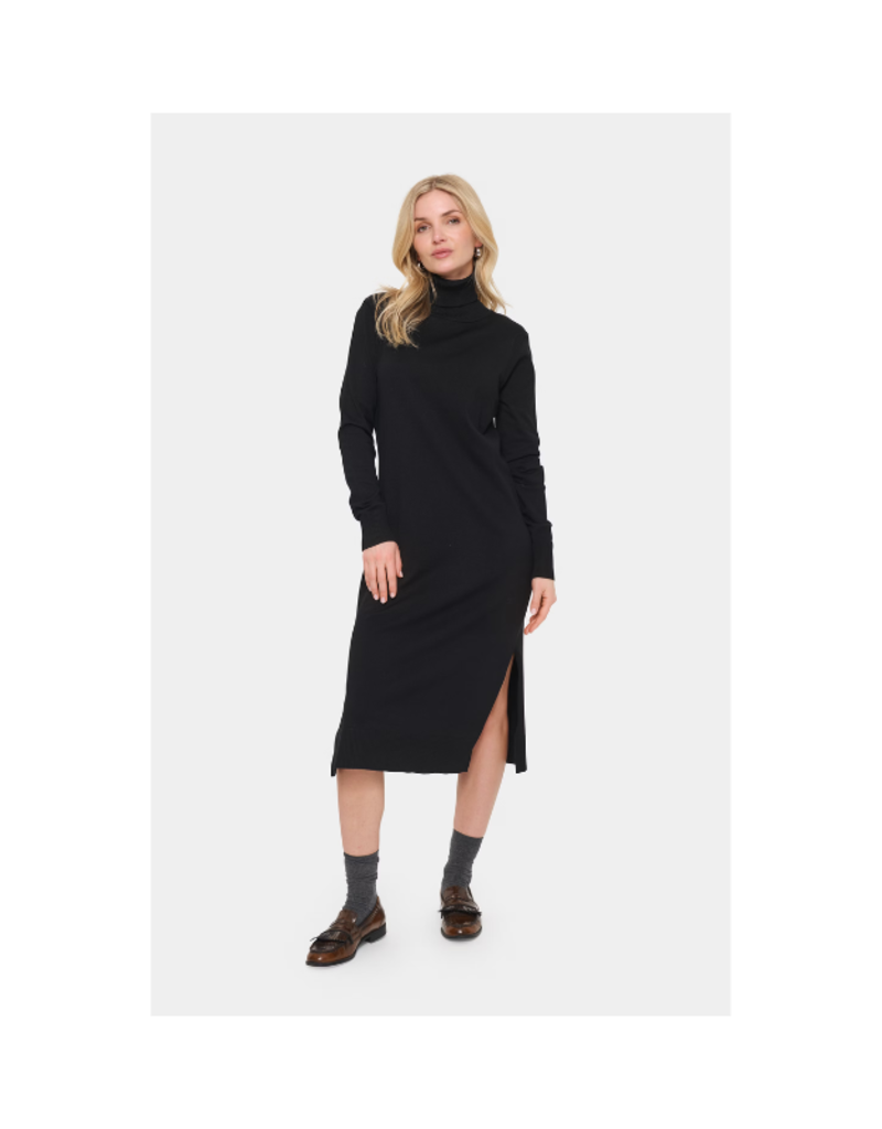 Saint Tropez Mila Turtleneck Long Dress in Black by Saint Tropez