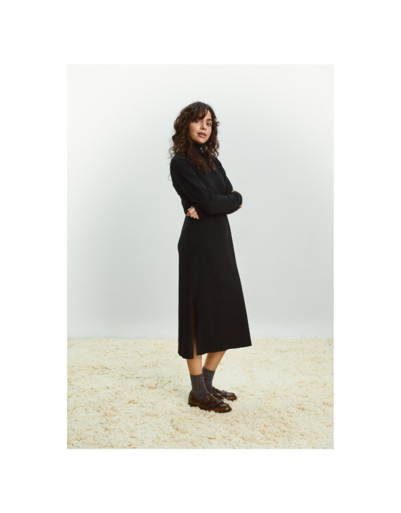 Saint Tropez Mila Turtleneck Long Dress in Black by Saint Tropez