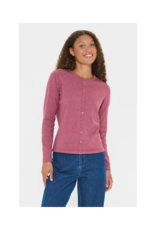 Saint Tropez Mila Cardigan in Red Violet Melange by Saint Tropez