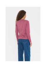 Saint Tropez Mila Cardigan in Red Violet Melange by Saint Tropez