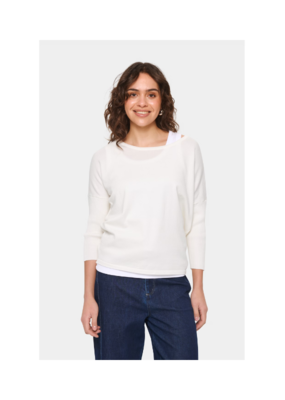 Saint Tropez Mila Roundneck Pullover in Ice by Saint Tropez