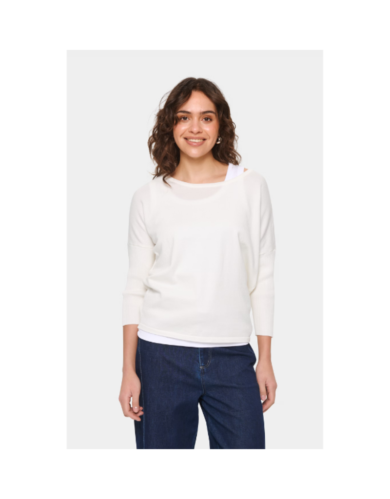 Saint Tropez Mila Roundneck Pullover in Ice by Saint Tropez
