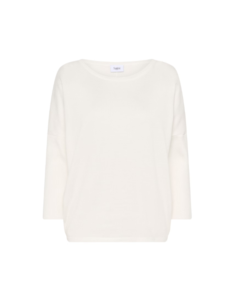 Saint Tropez Mila Roundneck Pullover in Ice by Saint Tropez