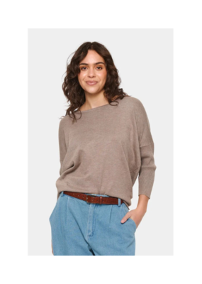 Saint Tropez Mila Roundneck Pullover in Atmos Melange by Saint Tropez