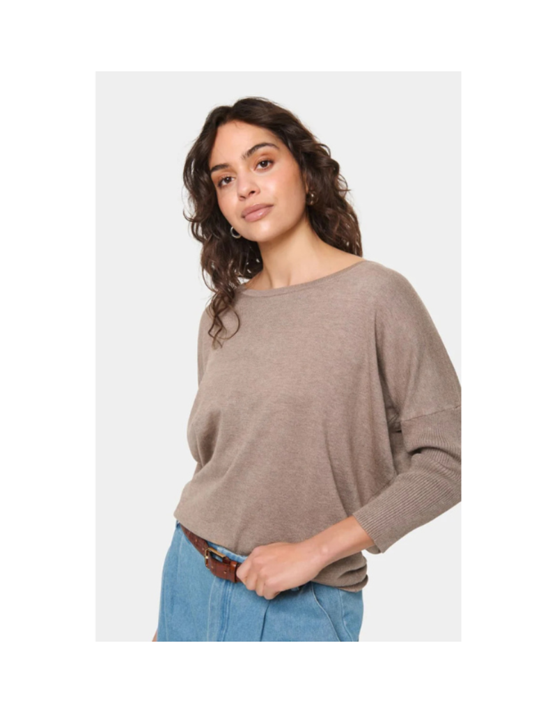 Saint Tropez Mila Roundneck Pullover in Atmos Melange by Saint Tropez