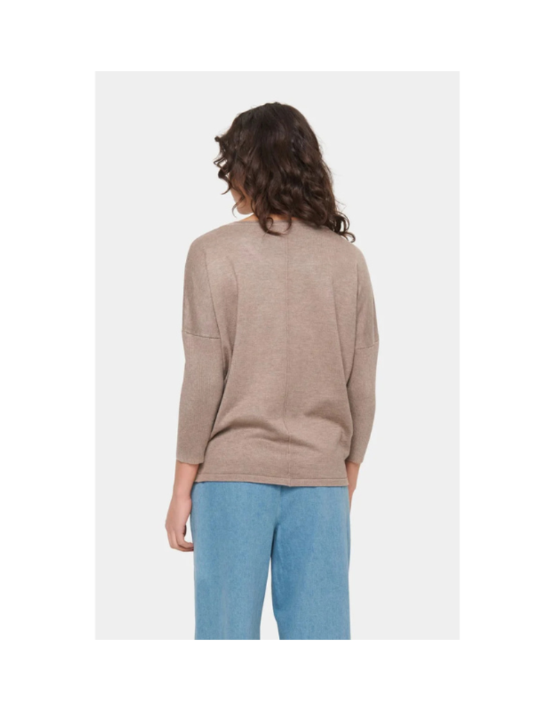 Saint Tropez Mila Roundneck Pullover in Atmos Melange by Saint Tropez