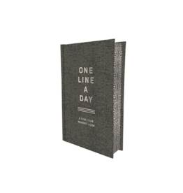 Raincoast Books Charcoal Canvas One Line A Day Memory Book