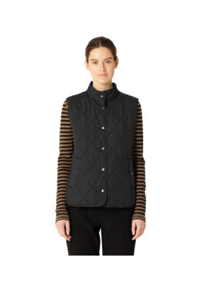 Ilse Jacobsen Quilted Short Vest in Black by Ilse Jacobsen