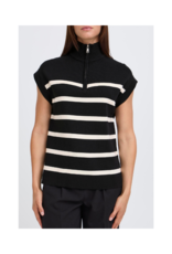 b.young Morla Halfzip Vest in Black Mix by b.young