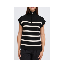 b.young Morla Halfzip Vest in Black Mix by b.young