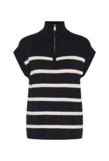 b.young Morla Halfzip Vest in Black Mix by b.young