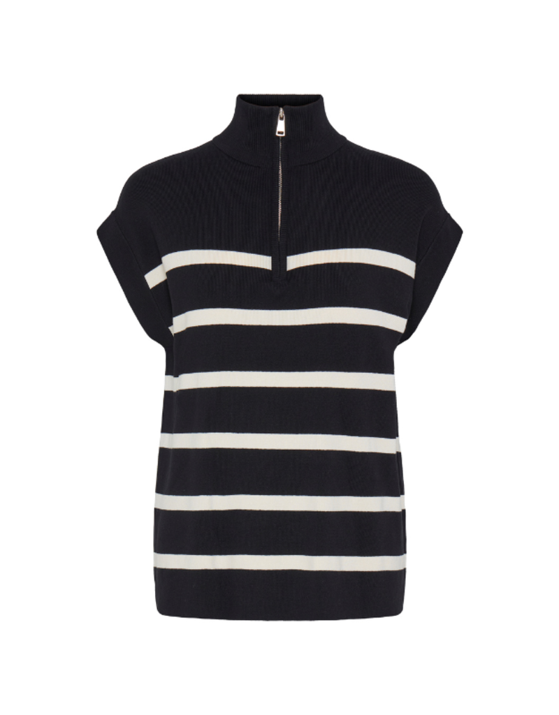 b.young Morla Halfzip Vest in Black Mix by b.young