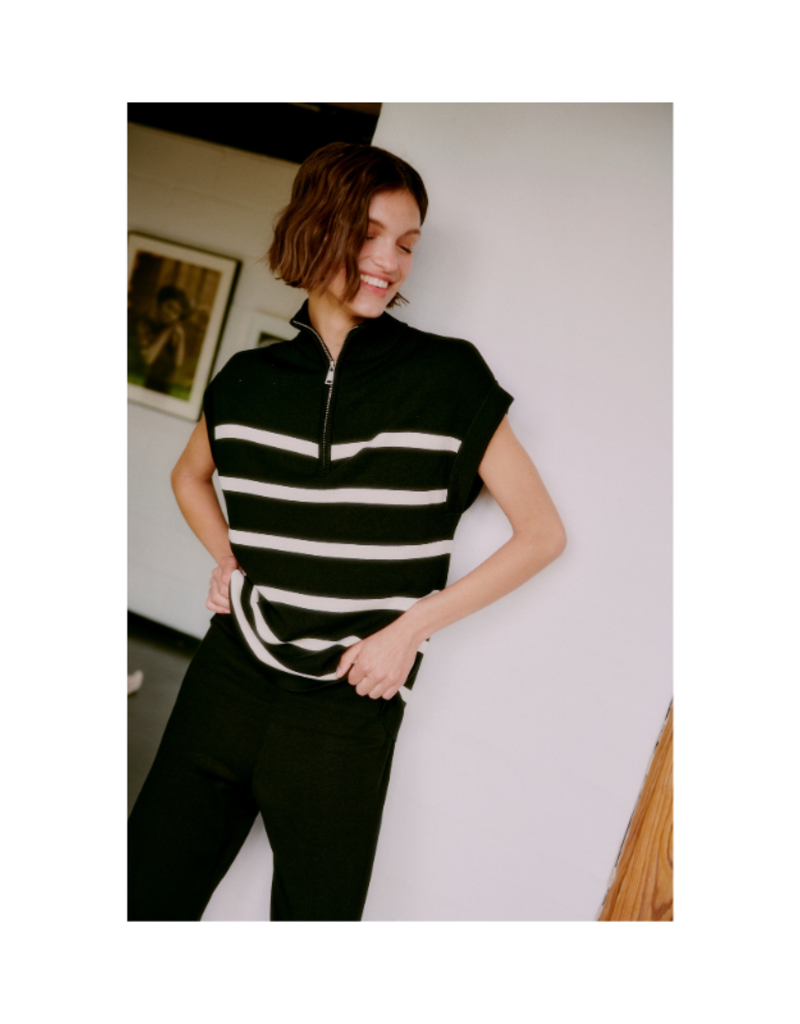 b.young Morla Halfzip Vest in Black Mix by b.young