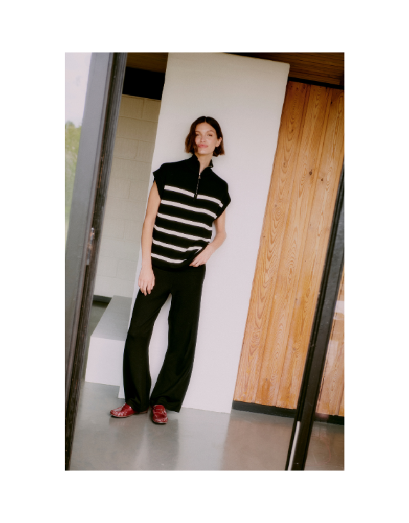 b.young Morla Halfzip Vest in Black Mix by b.young