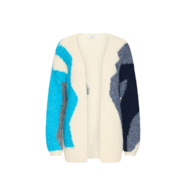 b.young Millers Long Cardigan in Birch Melange by b.young