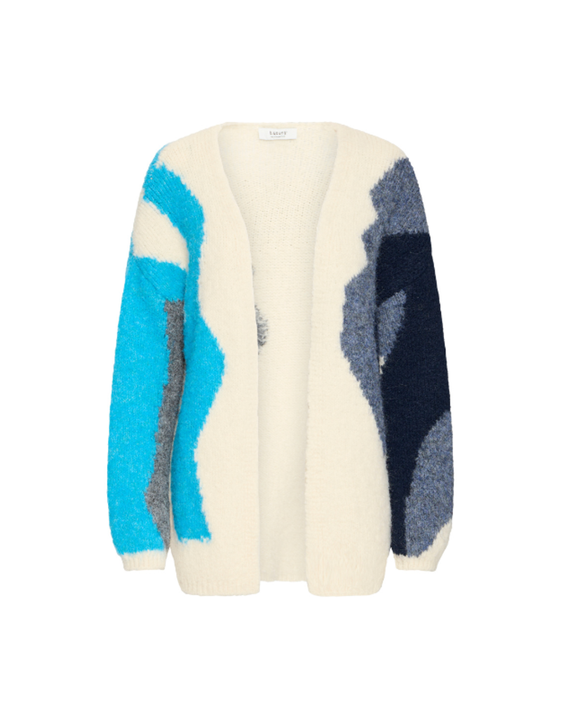 b.young Millers Long Cardigan in Birch Melange by b.young