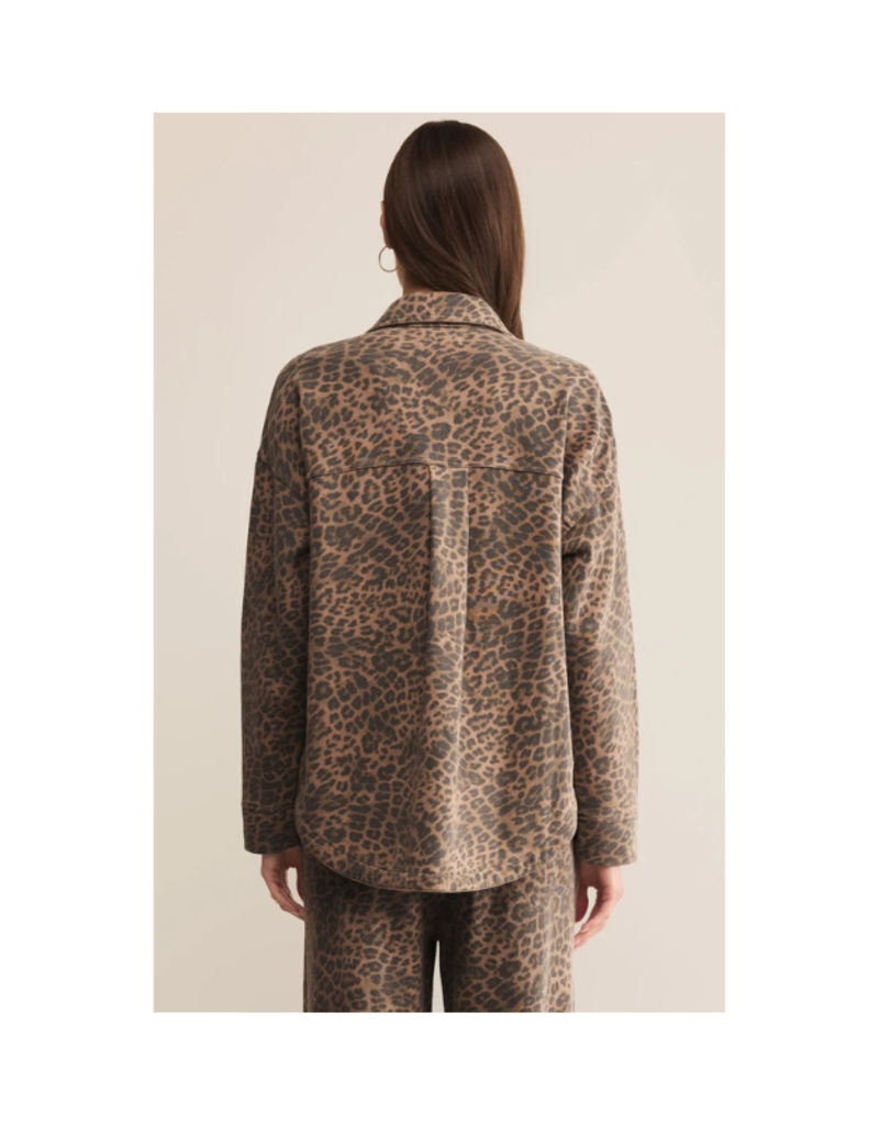 Z Supply All Day Leopard Jacket in Desert Tan by Z Supply