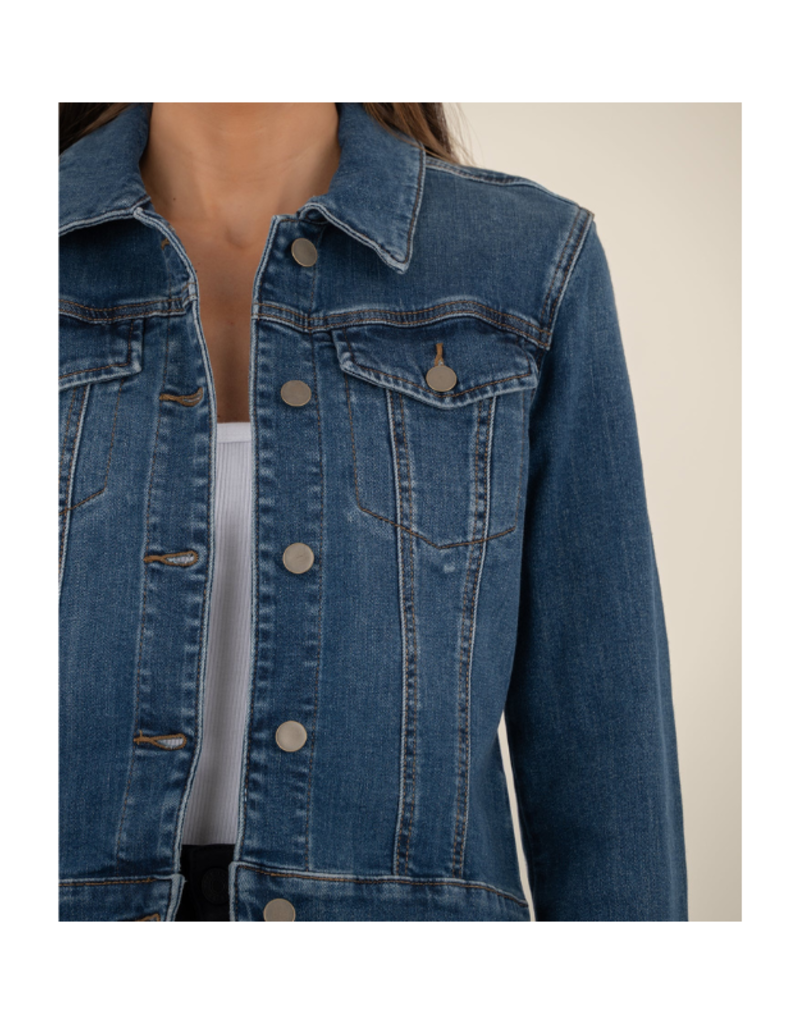 Kut from the Kloth Julia Crop Jacket in Main Wash by Kut from the Kloth