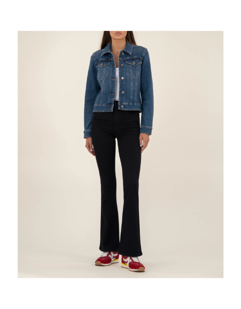 Kut from the Kloth Julia Crop Jacket in Main Wash by Kut from the Kloth