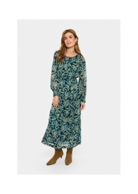 Saint Tropez Maxine Dress in Pine Autumn Floral by Saint Tropez