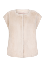 Esqualo Bodywarmer Vest in Faux Fur Natural by Esqualo
