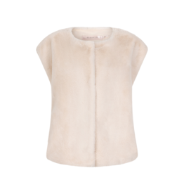 Esqualo Bodywarmer Vest in Faux Fur Natural by Esqualo